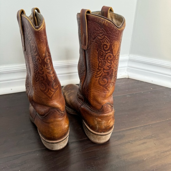 Vintage tooled leather cowgirl western boots 11 - Picture 5 of 8